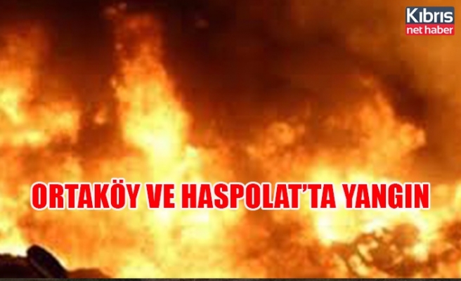 Ortaköy ve Haspolat’ta yangın