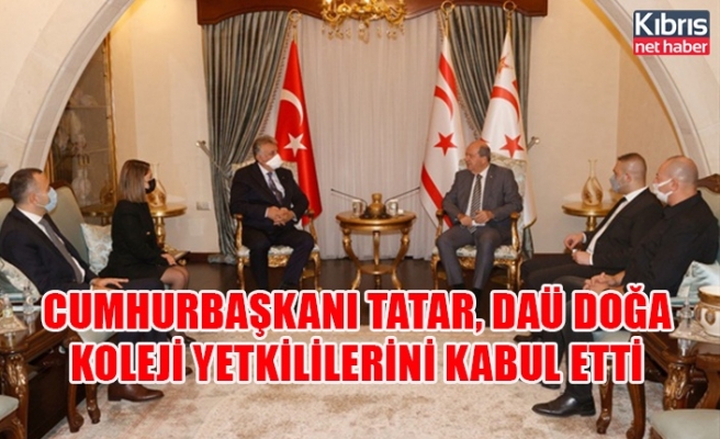 Cumhurbaşkanı Tatar, DAÜ Doğa Koleji yetkililerini kabul etti