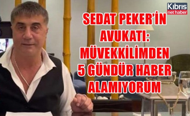 Sedat Peker’in avukatı: Müvekkilimden 5 gündür haber alamıyorum