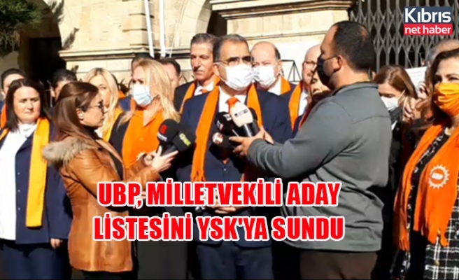 UBP, milletvekili aday listesini YSK'ya sundu