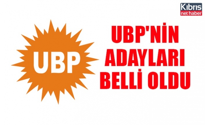 UBP'nin adayları belli oldu