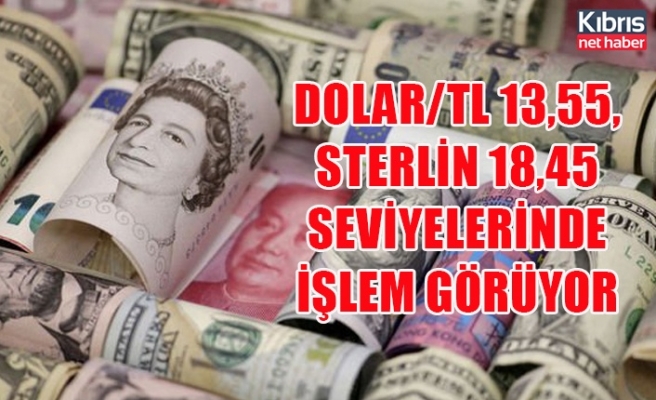 Dolar/TL 13,55, Sterlin 18,45 seviyelerinde işlem görüyor