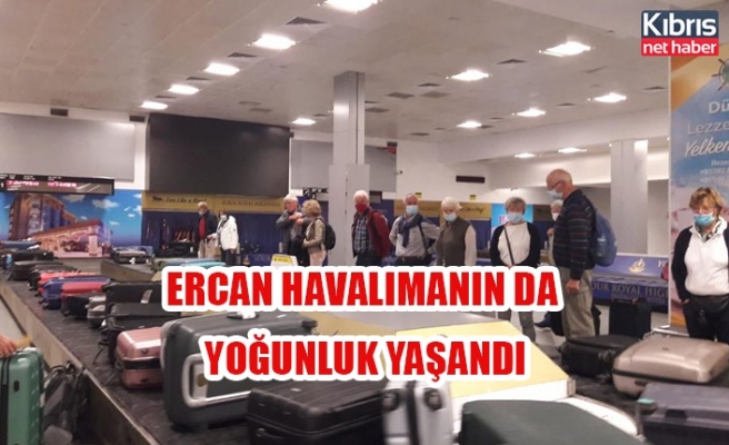 Ercan Havalimanın da yoğunluk yaşandı