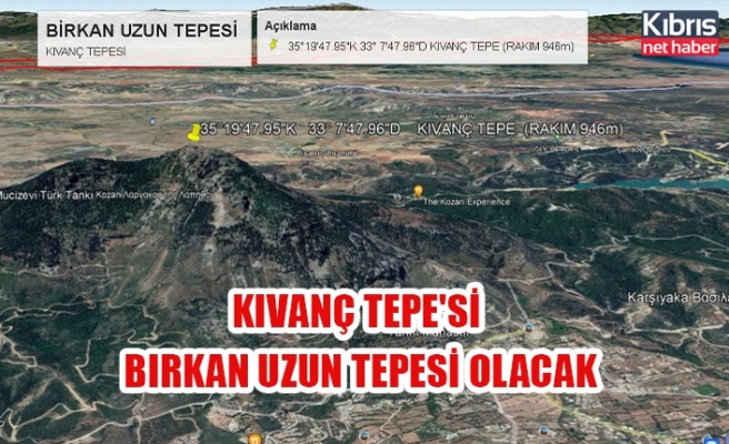 Kıvanç Tepe'si, Birkan Uzun tepesi olacak