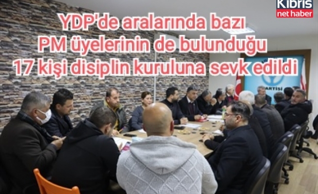 YDP'de aralarında bazı PM üyelerinin de bulunduğu 17 kişi disiplin kuruluna sevk edildi