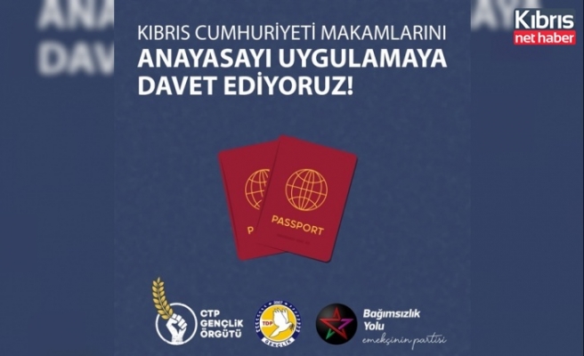 CTP, TDP ve Bağımsızlık Yolu'ndan ortak pasaport açıklaması