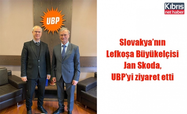 Slovakya’nın Lefkoşa Büyükelçisi Jan Skoda, UBP’yi ziyaret etti