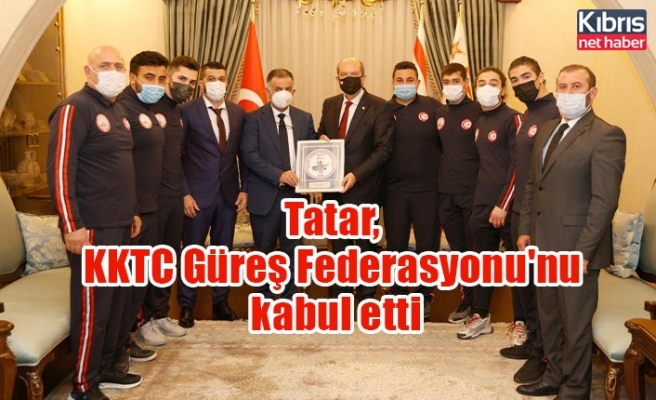 Tatar, KKTC Güreş Federasyonu'nu kabul etti