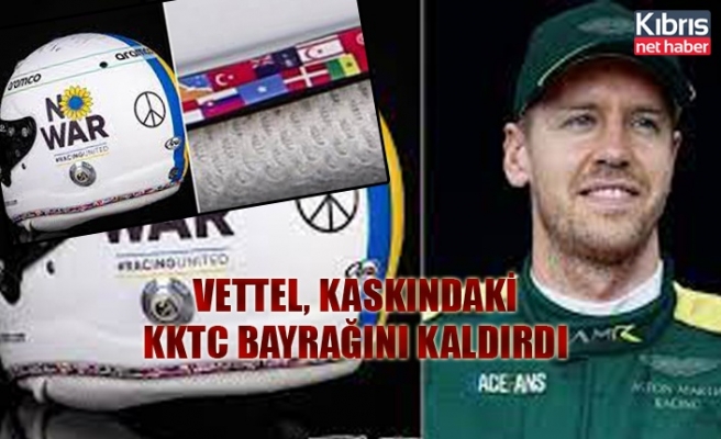 Vettel, kaskındaki KKTC bayrağını kaldırdı