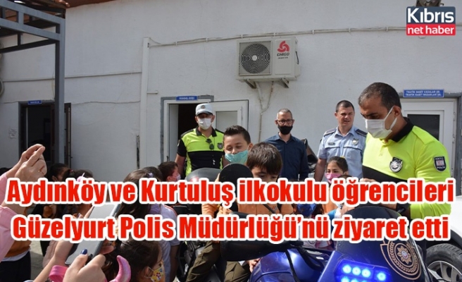 Aydınköy ve Kurtuluş ilkokulu öğrencileri Güzelyurt Polis Müdürlüğü’nü ziyaret etti