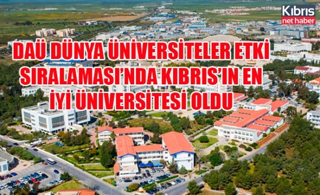 DAÜ dünya üniversiteler etki sıralaması’nda Kıbrıs’ın en iyi üniversitesi oldu. Türkiye genelinde 2., dünyada ise 201-300 bandında