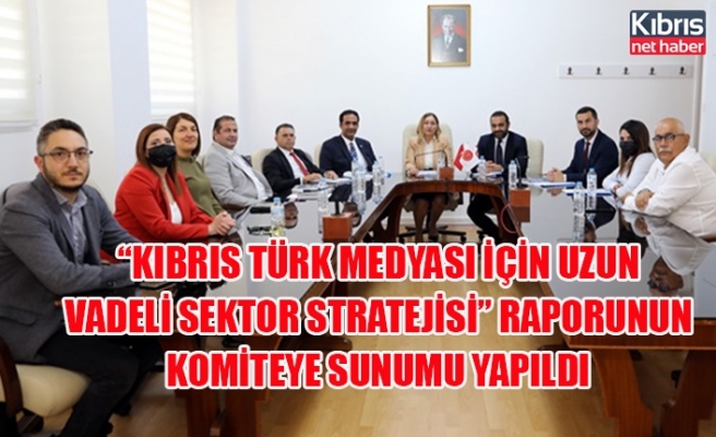 “Kıbrıs Türk Medyası için uzun vadeli sektor stratejisi” raporunun komiteye sunumu yapıldı