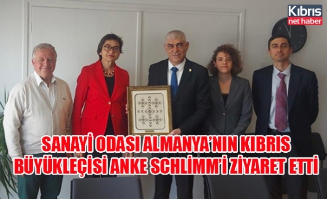 Sanayi Odası Almanya’nın Kıbrıs Büyükleçisi Anke Schlimm’i ziyaret etti