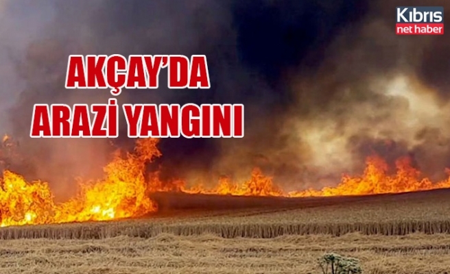 Akçay’da arazi yangını