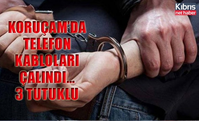 Koruçam’da telefon kabloları çalındı… 3 tutuklu