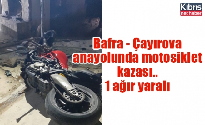 Bafra - Çayırova anayolunda motosiklet kazası.. 1 ağır yaralı