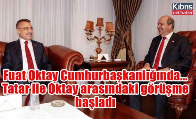 Fuat Oktay Cumhurbaşkanlığında... Tatar ile Oktay arasındaki görüşme başladı