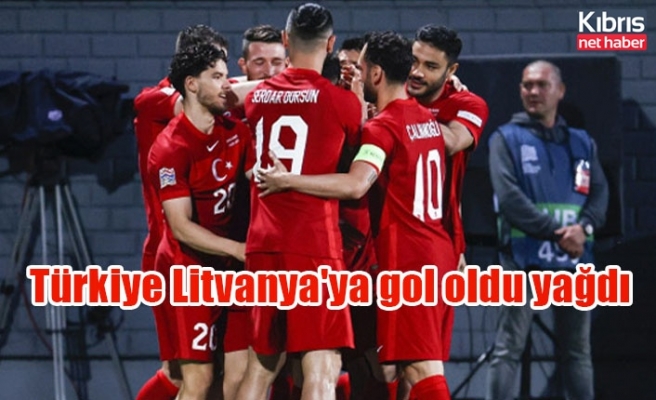 Türkiye Litvanya'ya gol oldu yağdı