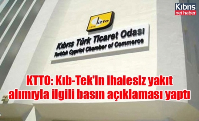 KTTO: Kıb-Tek'in ihalesiz yakıt alımıyla ilgili basın açıklaması yaptı