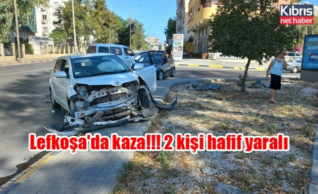 Lefkoşa'da kaza!!! 2 kişi hafif yaralı