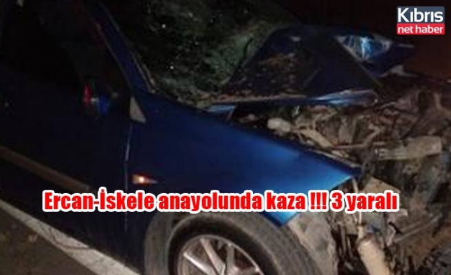 Ercan-İskele anayolunda kaza !!! 3 yaralı