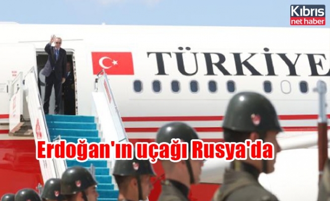 Erdoğan'ın uçağı Rusya'da