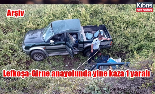 Lefkoşa-Girne anayolunda yine kaza 1 yaralı