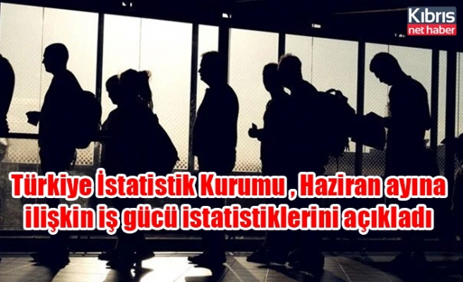 TÜİK, haziran ayına ilişkin iş gücü istatistiklerini açıkladı
