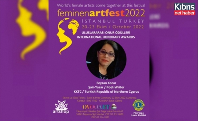 Şair-yazar Feyzan Korur’a uluslararası onur ödülü