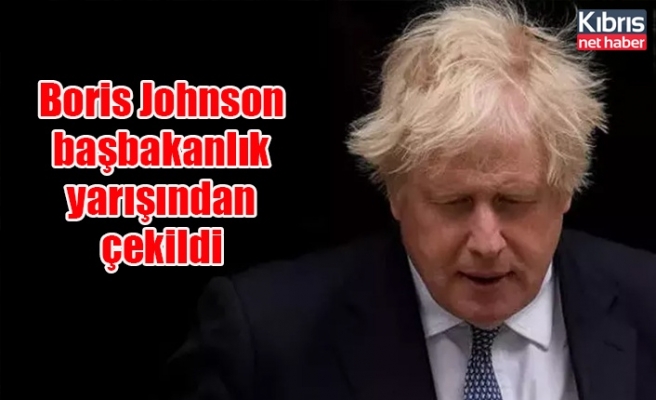 Boris Johnson başbakanlık yarışından çekildi