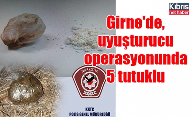 Girne'de, uyuşturucu operasyonunda 5 tutuklu