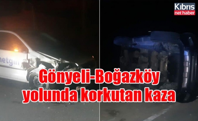 Gönyeli-Boğazköy yolunda korkutan kaza