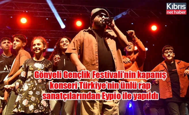 Gönyeli Gençlik Festivali’nin kapanış konseri Türkiye’nin ünlü rap sanatçılarından Eypio ile yapıldı