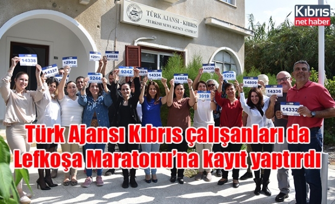 Türk Ajansı Kıbrıs çalışanları da Lefkoşa Maratonu’na kayıt yaptırdı