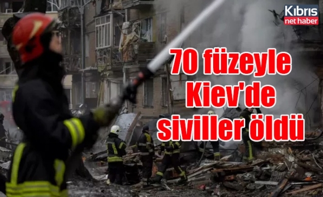 70 füzeyle Kiev'de siviller öldü