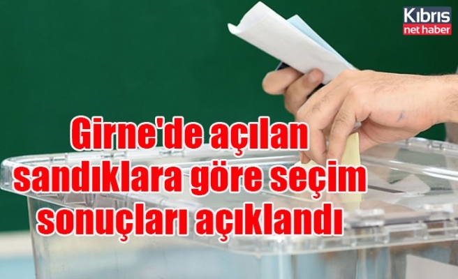 Girne'de açılan sandıklara göre seçim sonuçları açıklandı