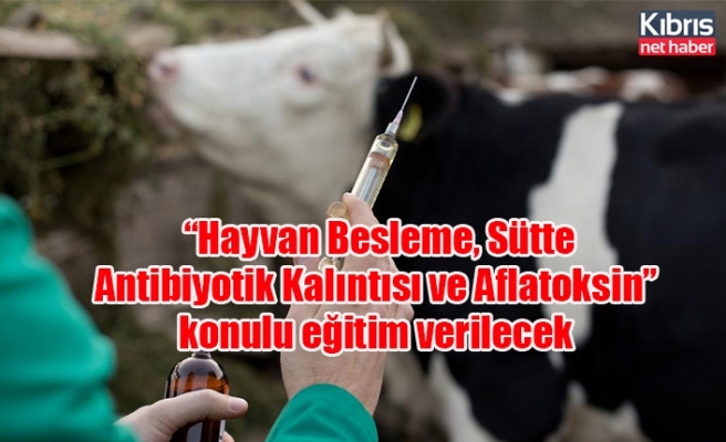 “Hayvan Besleme, Sütte Antibiyotik Kalıntısı ve Aflatoksin” konulu eğitim verilecek