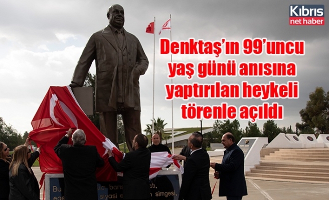 Kurucu Cumhurbaşkanı Denktaş’ın 99’uncu yaş günü anısına yaptırılan heykeli törenle açıldı