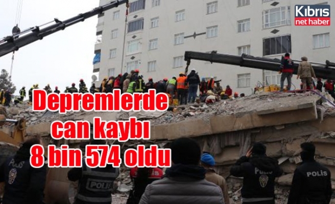 Depremlerde can kaybı 8 bin 574 oldu