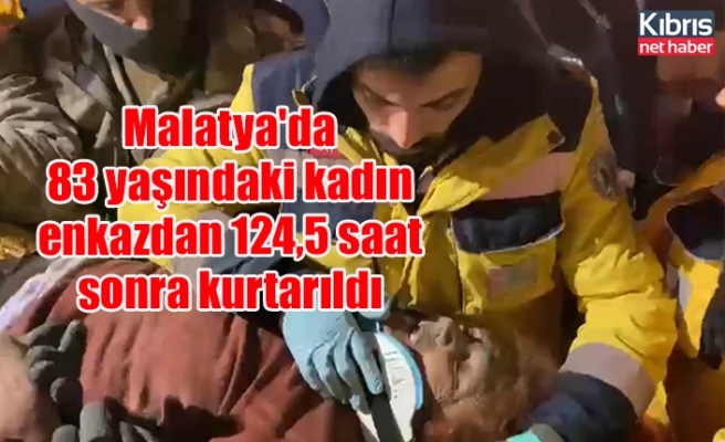 Malatya'da 83 yaşındaki kadın enkazdan 124,5 saat sonra kurtarıldı