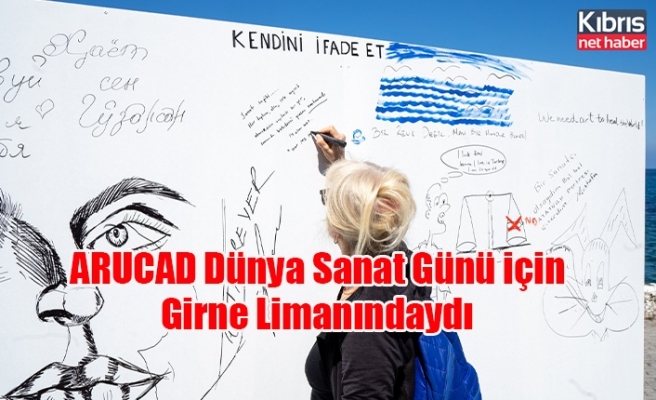 ARUCAD Dünya Sanat Günü için Girne Limanındaydı