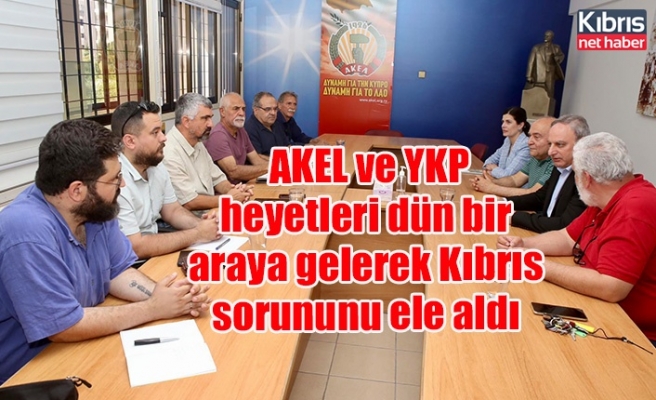 AKEL ve YKP heyetleri dün bir araya gelerek Kıbrıs sorununu ele aldı