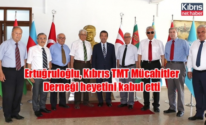 Ertuğruloğlu, Kıbrıs TMT Mücahitler Derneği heyetini kabul etti
