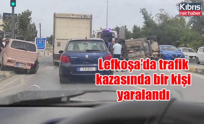 Lefkoşa’da trafik kazasında bir kişi yaralandı