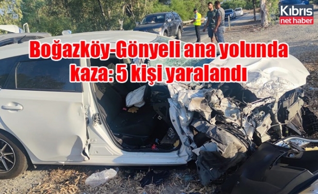 Boğazköy-Gönyeli ana yolunda kaza: 5 kişi yaralandı