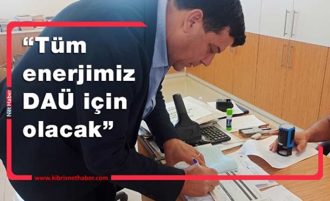 Hasan Kılıç, DAÜ rektör adaylığına başvurusunu yaptı