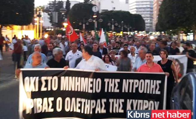 AKEL’den 'Grivas anıtına' karşı eylem