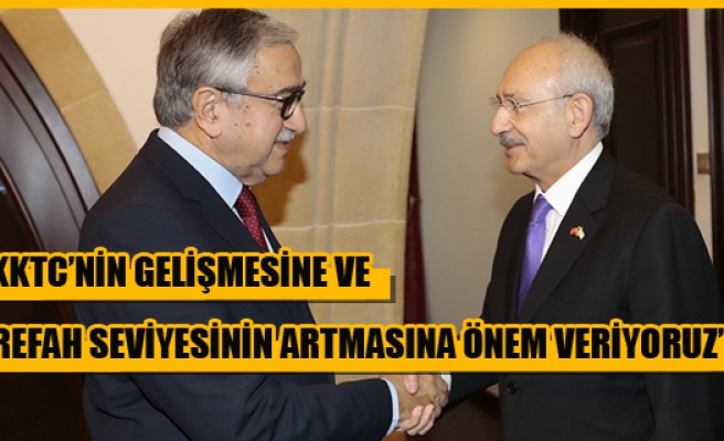 Akıncı CHP Genel Başkanı Kılıçdaroğlu’nu Kabul Etti