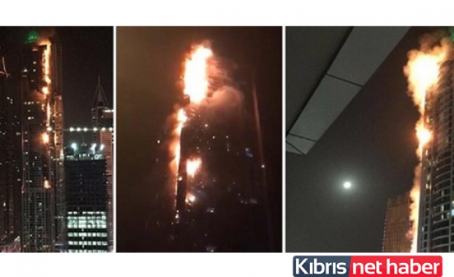 Dubai’de 86 katlı bir gökdelende yangın çıktı