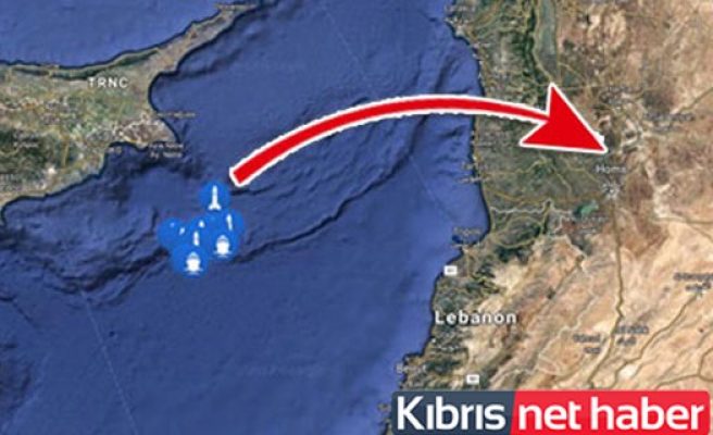 Füzelerin fırlatıldığı gemiler Kıbrıs açıklarında